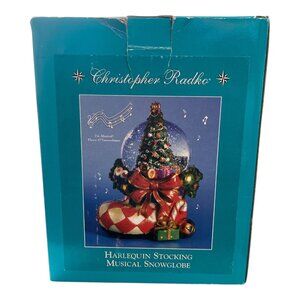 Christopher Radko Harlequin Stocking Musical Snowglobe – 2006 – O Tannenbaum – W